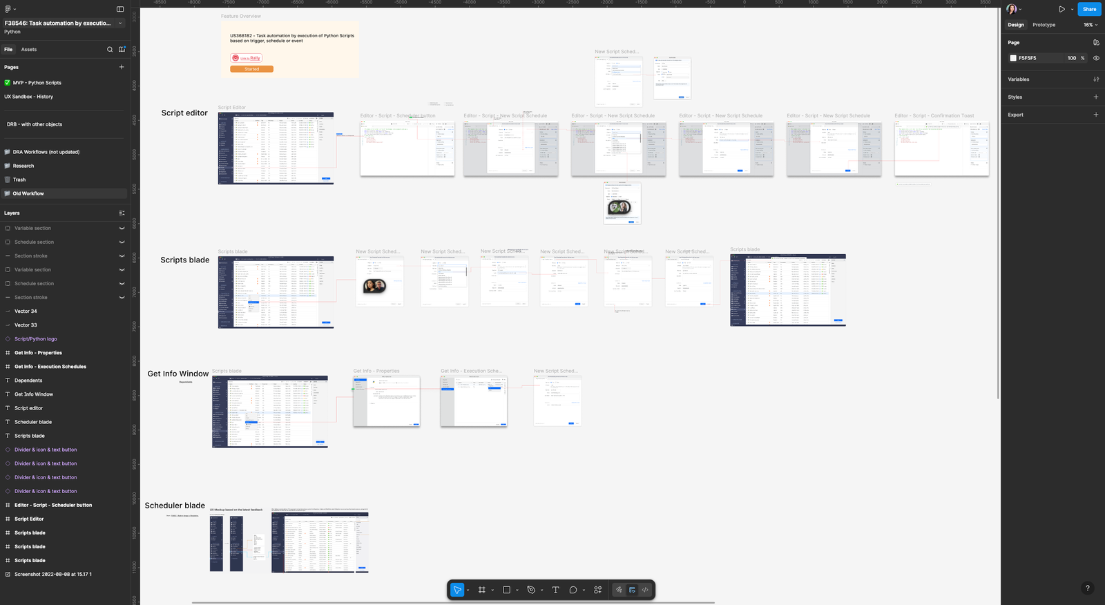 Script Scheduler Zoomed Out View
