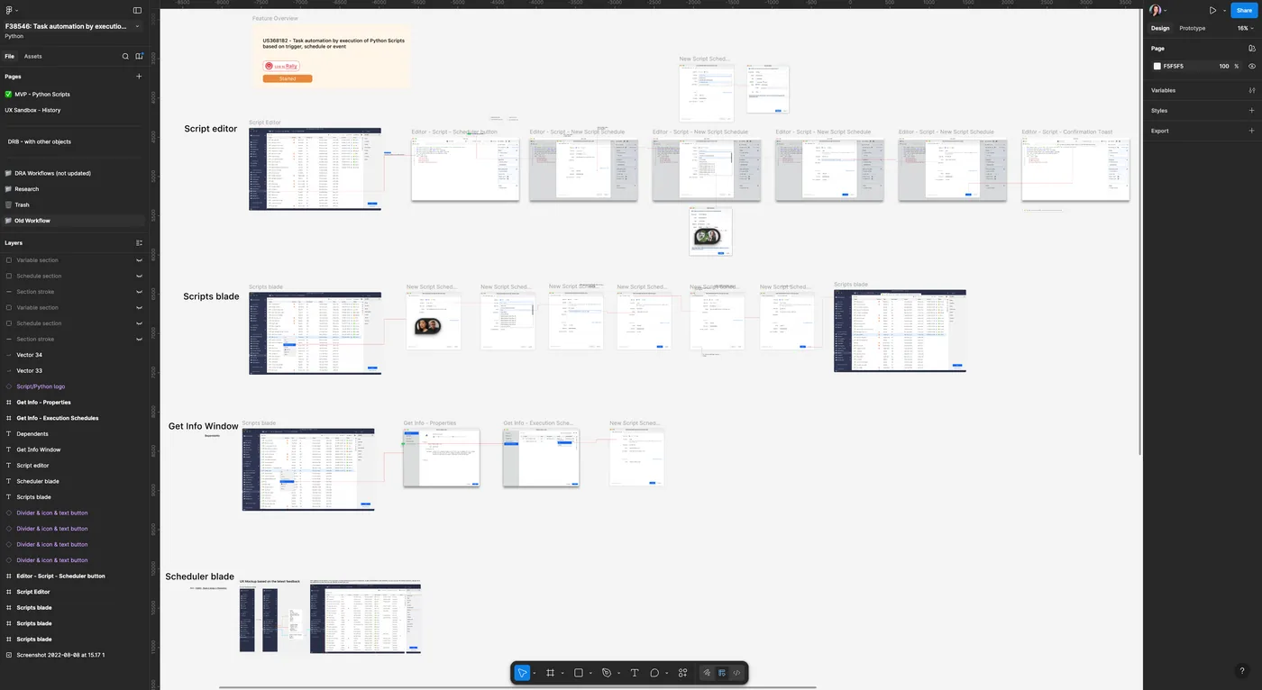 Script Scheduler Zoomed Out View